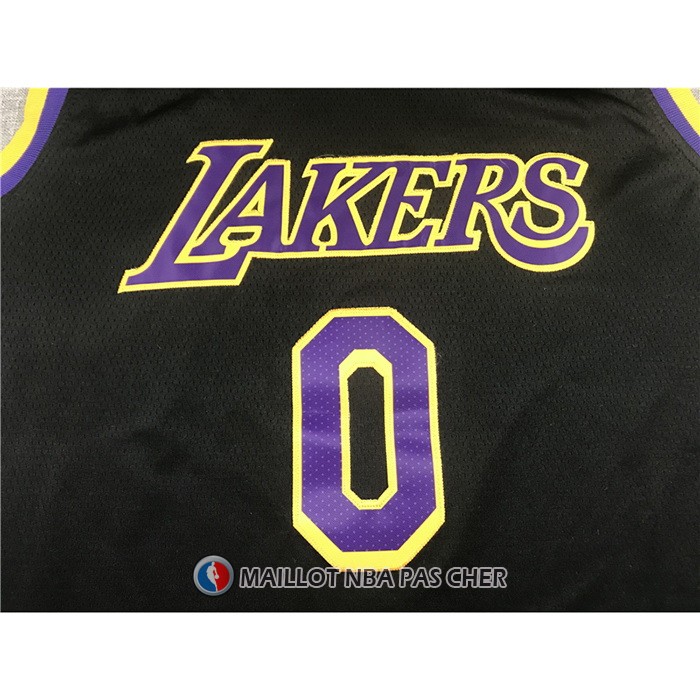 Maillot Los Angeles Lakers Russell Westbrook NO 0 Statement 2021-22 Noir